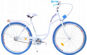 Retro bicykel DALLAS bielo modrý