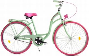 Retro bicykel DALLAS zeleno ružový