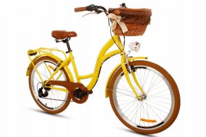 Detský retro bicykel GOETZE MOOD žlto hnedý