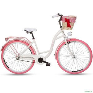 Retro bicykel GOETZE COLOURS Bielo-ružový