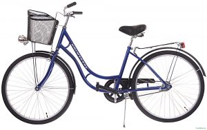 Retro bicykel dámsky mestský 26" 1 prevodový modrý 2019