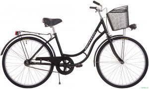 Retro bicykel dámsky mestský 26" 1 prevodový čierny 2019