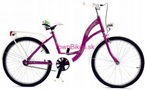 RETRO bicykel detský 24" 1 prevodový fialový 2019