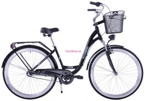 Retro bicykel KOZBIKE odpružený hliníkový 28" 3 prevodový čierny 2019