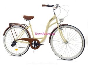 Retro bicykel DALLAS krémovo-hnedý