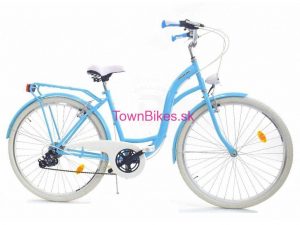 Retro bicykel DALLAS modro-biely