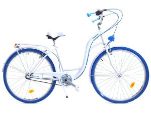 Retro bicykel DALLAS bielo-modrý