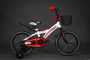 Detský bicykel TURBO bielo-červený 4+