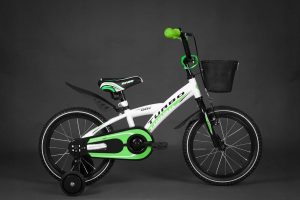 Detský bicykel TURBO bielo-zelený 4+